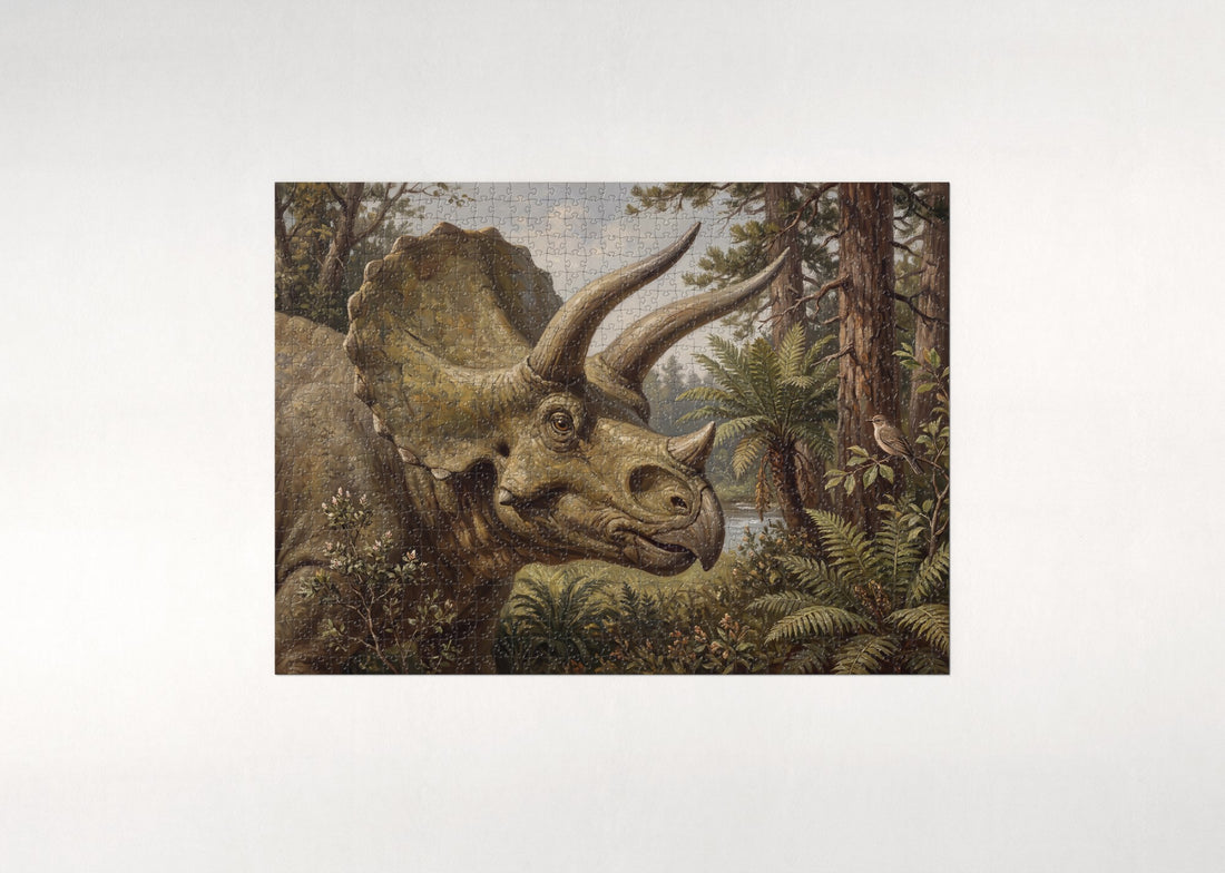 Triceratops Portrait jigsaw puzzle - gift box