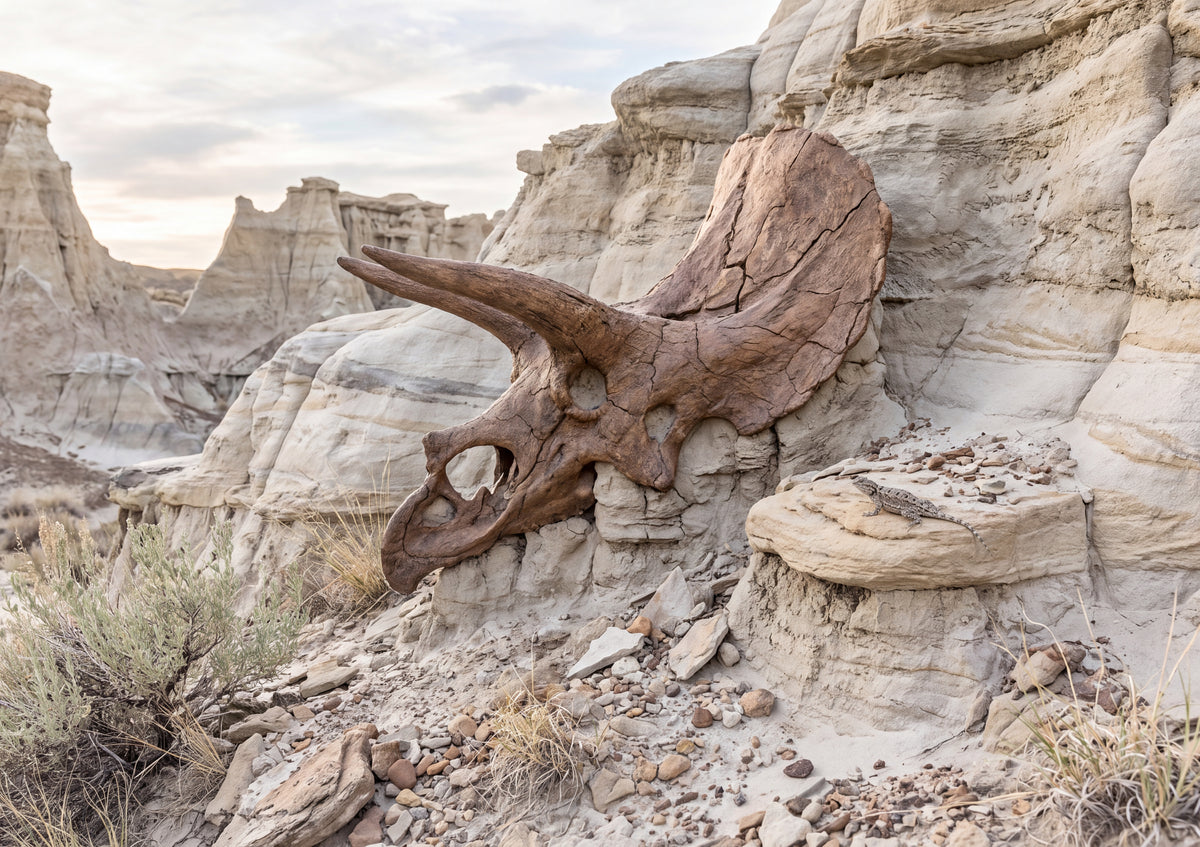 Triceratops Skull in the Rock jigsaw puzzle