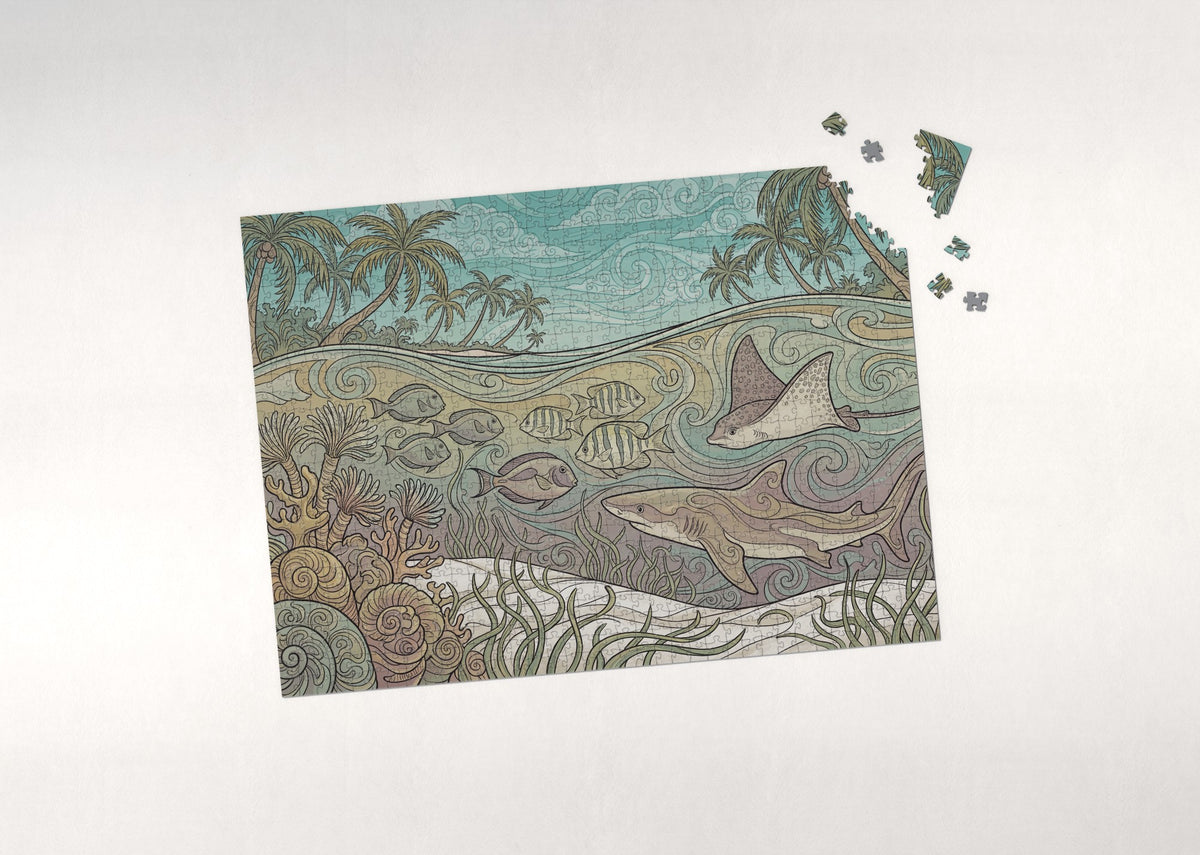 Tropical Fish at the Lagoon Edge jigsaw puzzle - puzzle with loose pieces
