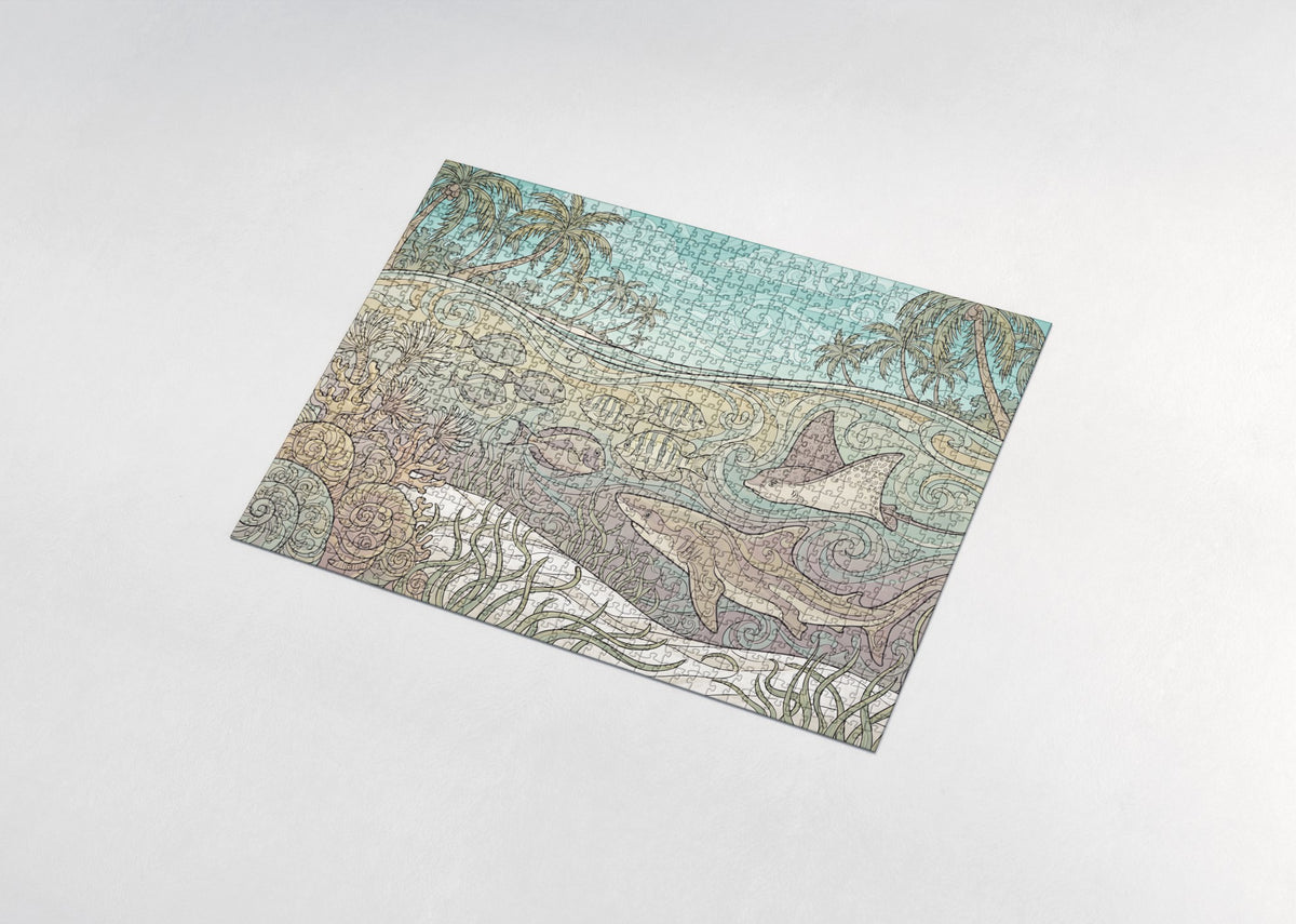 Tropical Fish at the Lagoon Edge jigsaw puzzle - assembled puzzle