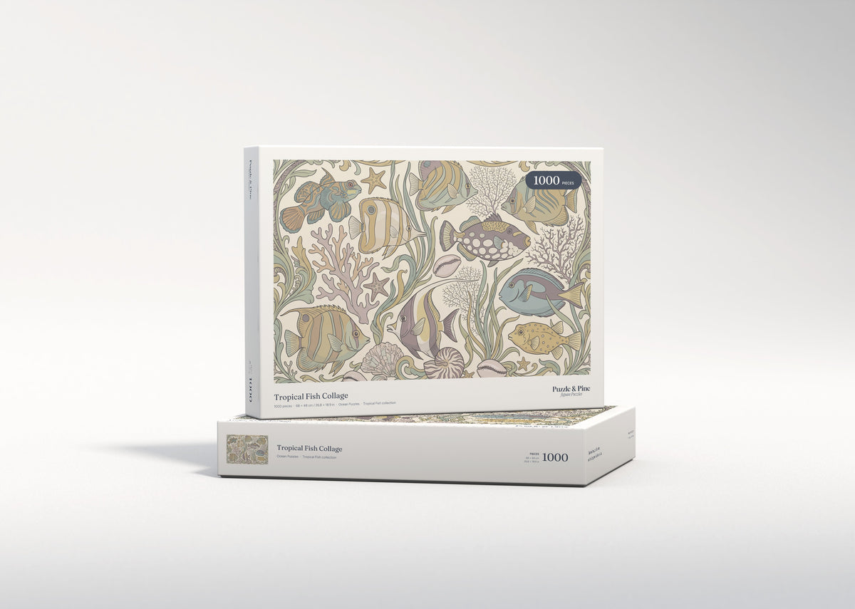 Tropical Fish Collage jigsaw puzzle - gift box