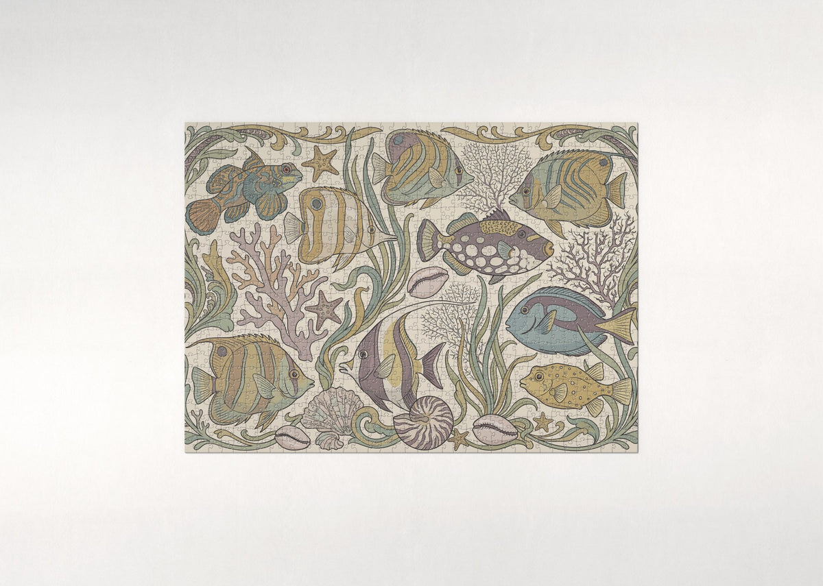 Tropical Fish Collage jigsaw puzzle - flat puzzle