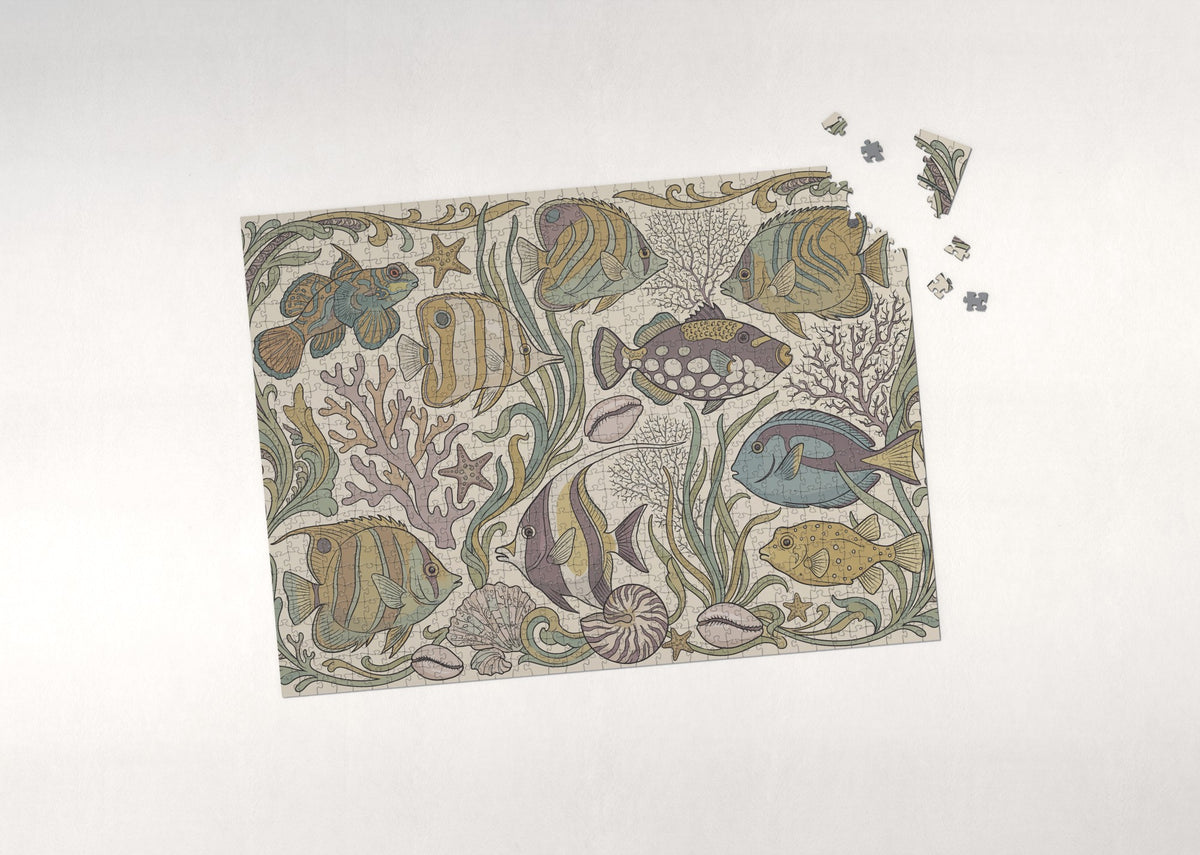 Tropical Fish Collage jigsaw puzzle - puzzle with loose pieces