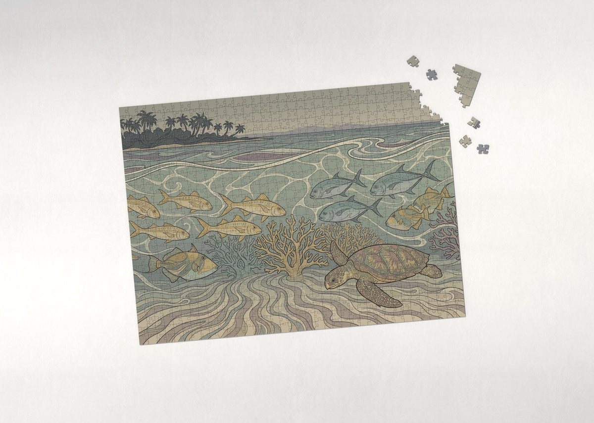Tropical Fish in the Sunlit Shallows jigsaw puzzle - puzzle with loose pieces