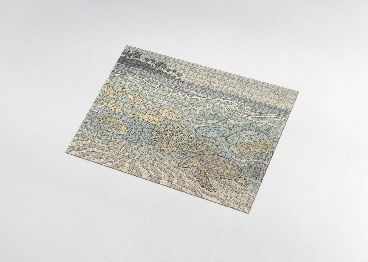 Tropical Fish in the Sunlit Shallows jigsaw puzzle - assembled puzzle