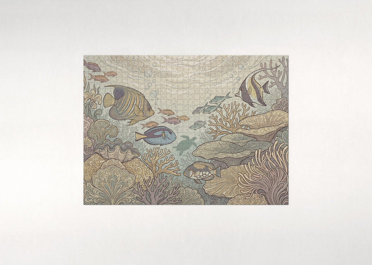 Tropical Fish of the Coral Reef jigsaw puzzle - flat puzzle
