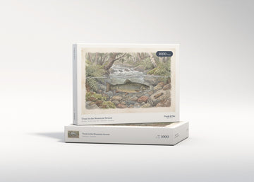 Trout in the Mountain Stream jigsaw puzzle - gift box