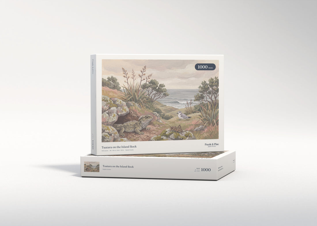 Tuatara on the Island Rock jigsaw puzzle - gift box