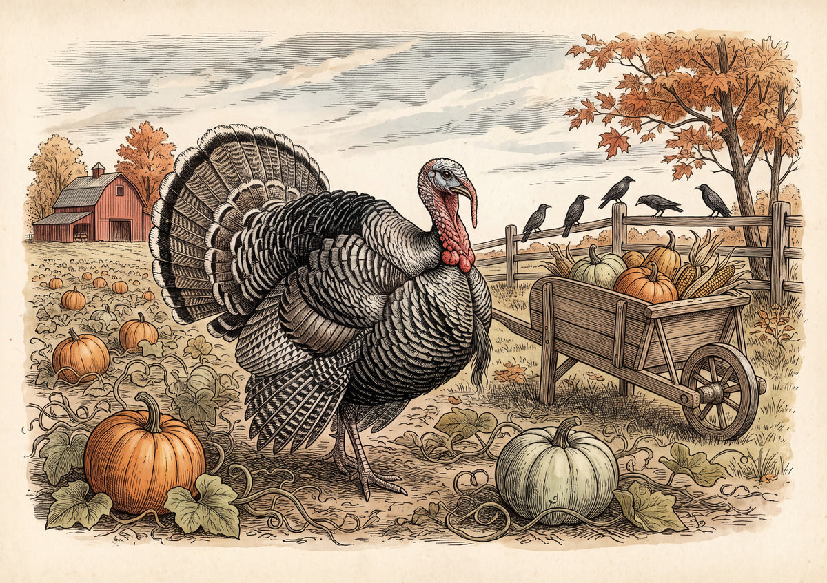 Turkey at the Pumpkin Patch jigsaw puzzle