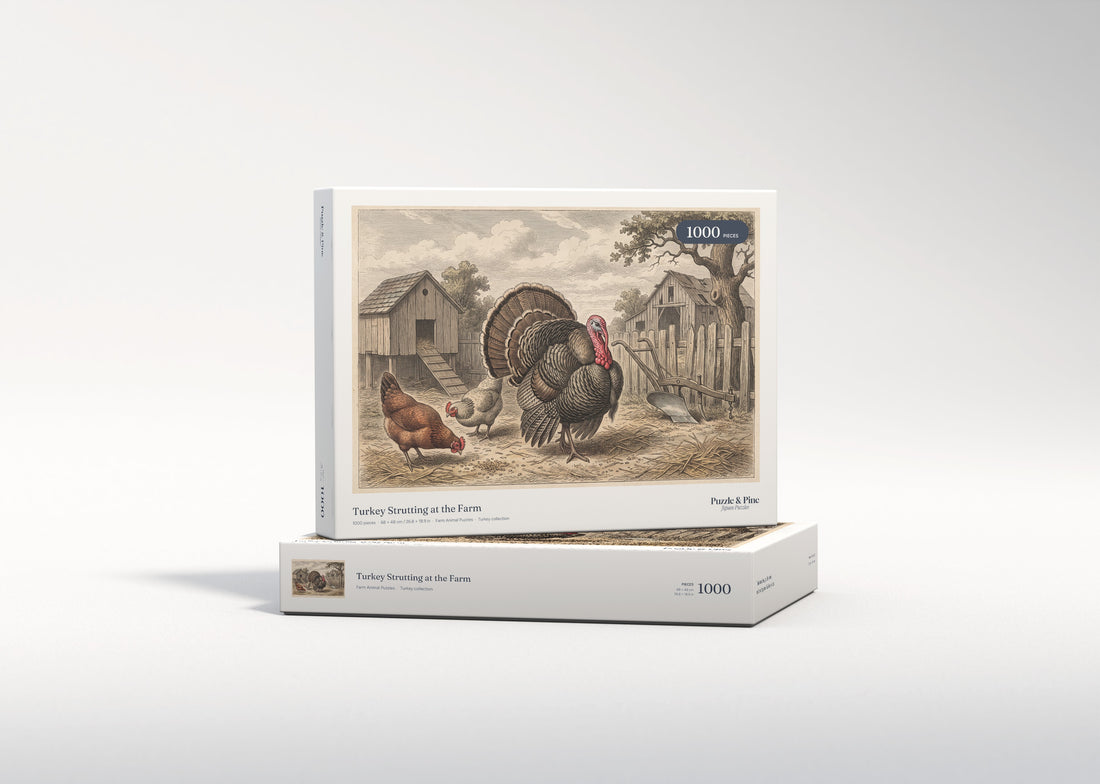 Turkey Strutting at the Farm jigsaw puzzle - gift box
