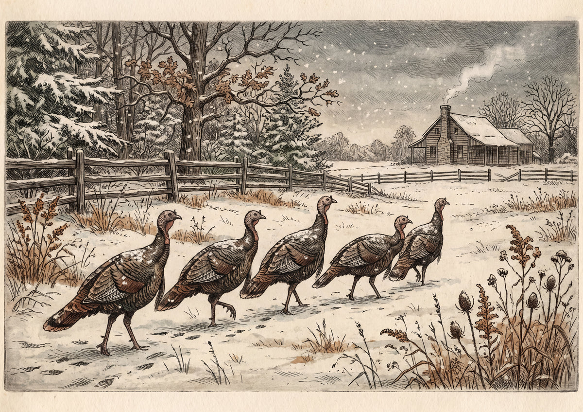 Turkeys in the First Snow jigsaw puzzle