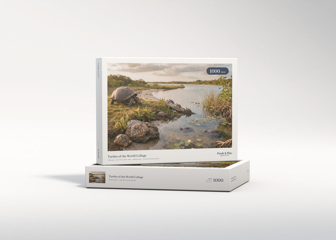 Turtles of the World Collage jigsaw puzzle - gift box