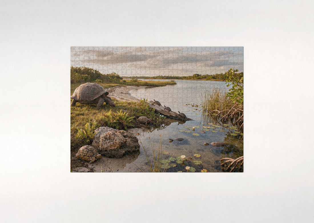 Turtles of the World Collage jigsaw puzzle - gift box