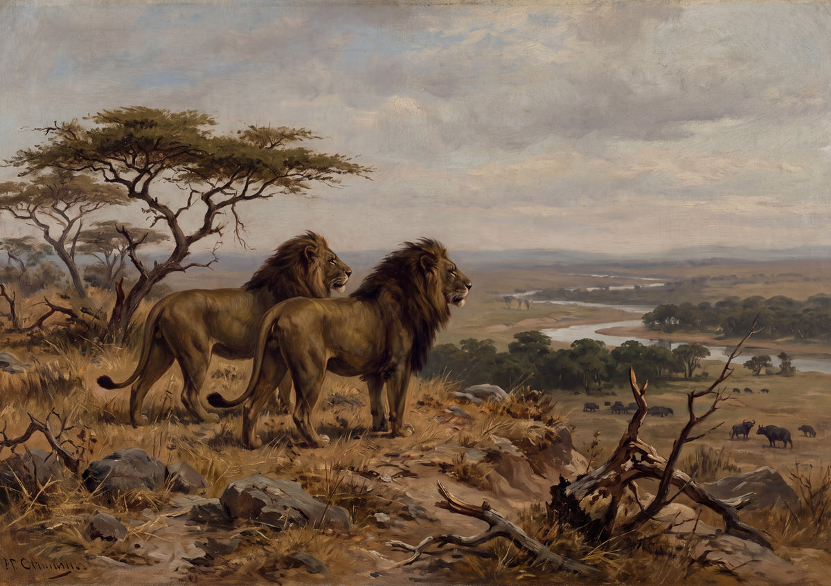 Two Lions on the Savanna Ridge jigsaw puzzle