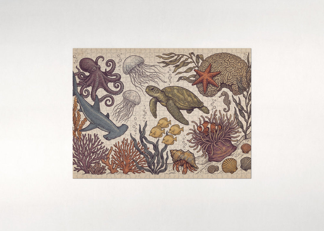 Under the Sea Collage jigsaw puzzle - gift box