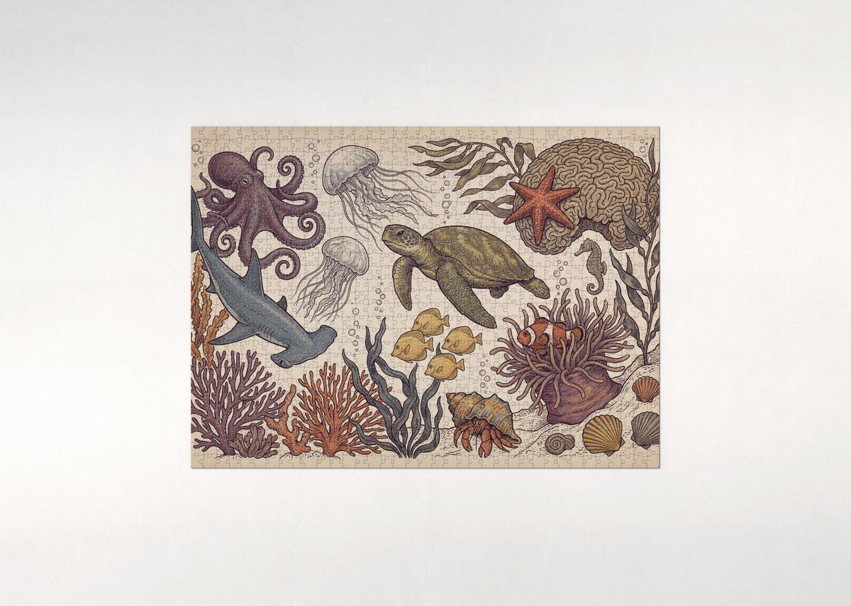 Under the Sea Collage jigsaw puzzle - flat puzzle