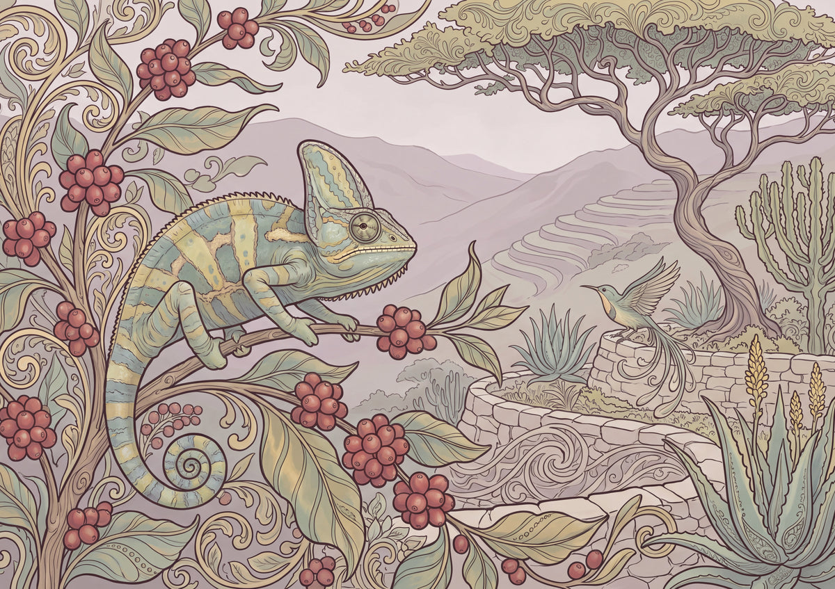 Veiled Chameleon in the Garden jigsaw puzzle
