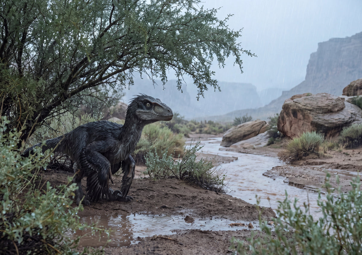 Velociraptor in the Rain jigsaw puzzle