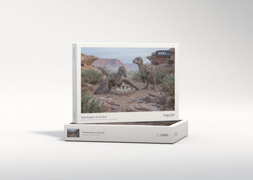 Velociraptors at the Nest jigsaw puzzle - gift box