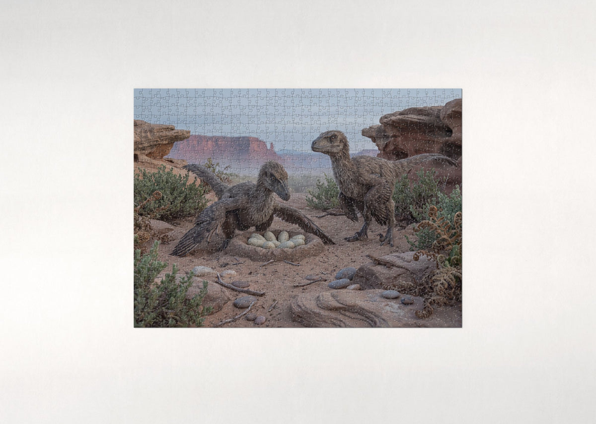 Velociraptors at the Nest jigsaw puzzle - flat puzzle