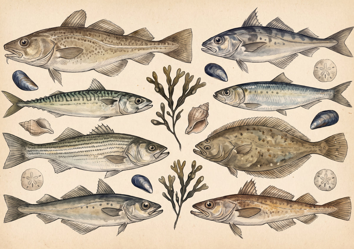 Vintage Fish Plate Illustration jigsaw puzzle