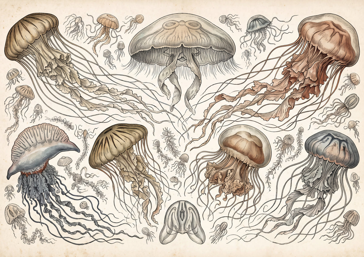 Vintage Jellyfish Illustration jigsaw puzzle