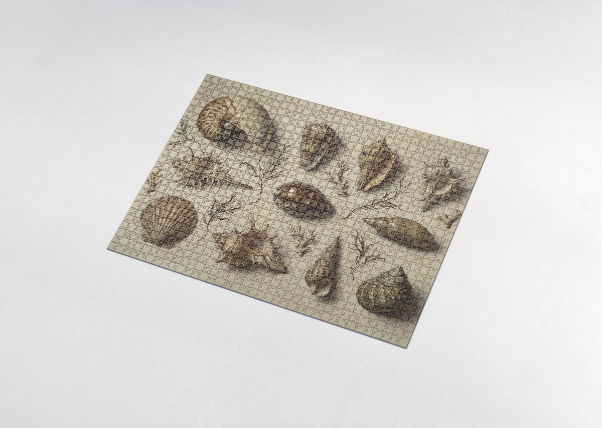 Vintage Seashell Plate Illustration jigsaw puzzle - assembled puzzle