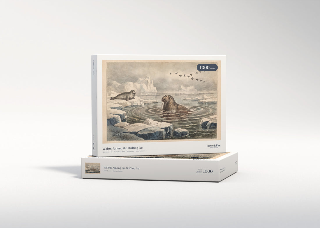 Walrus Among the Drifting Ice jigsaw puzzle - gift box