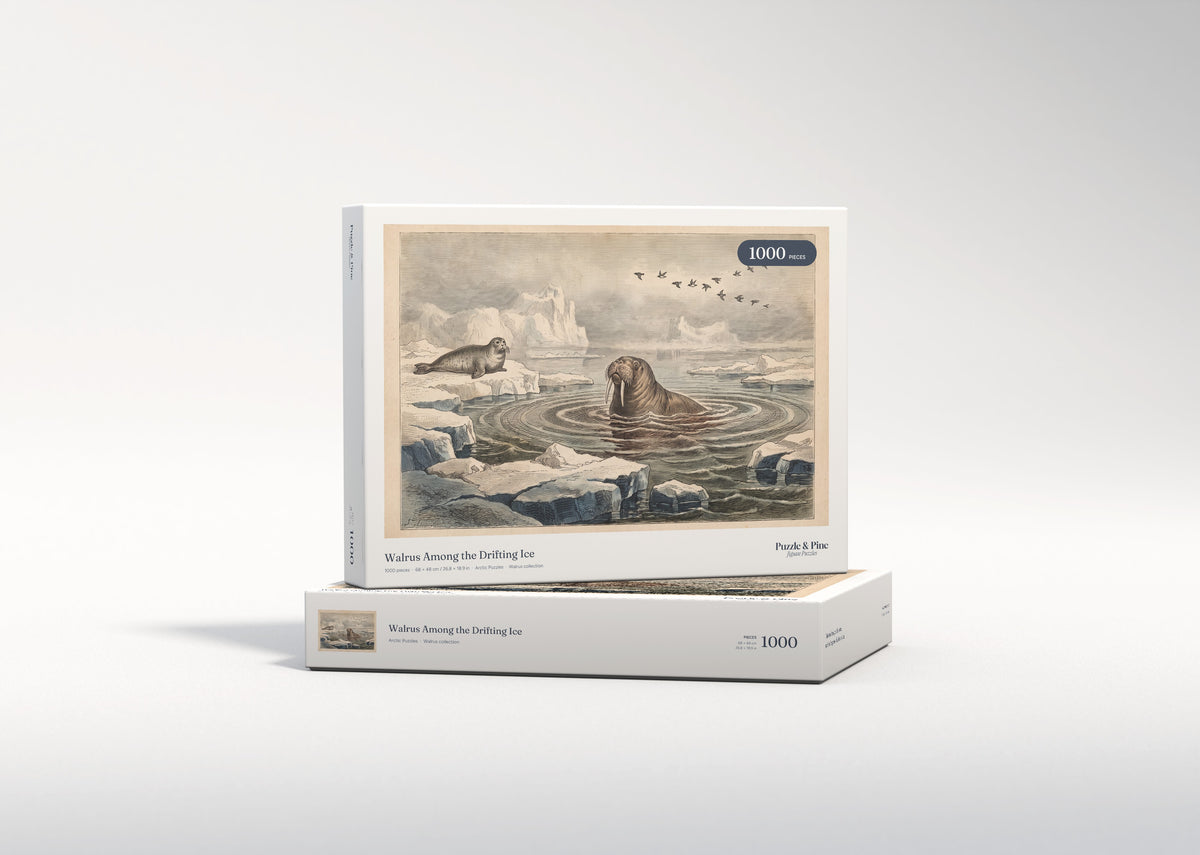 Walrus Among the Drifting Ice jigsaw puzzle - gift box