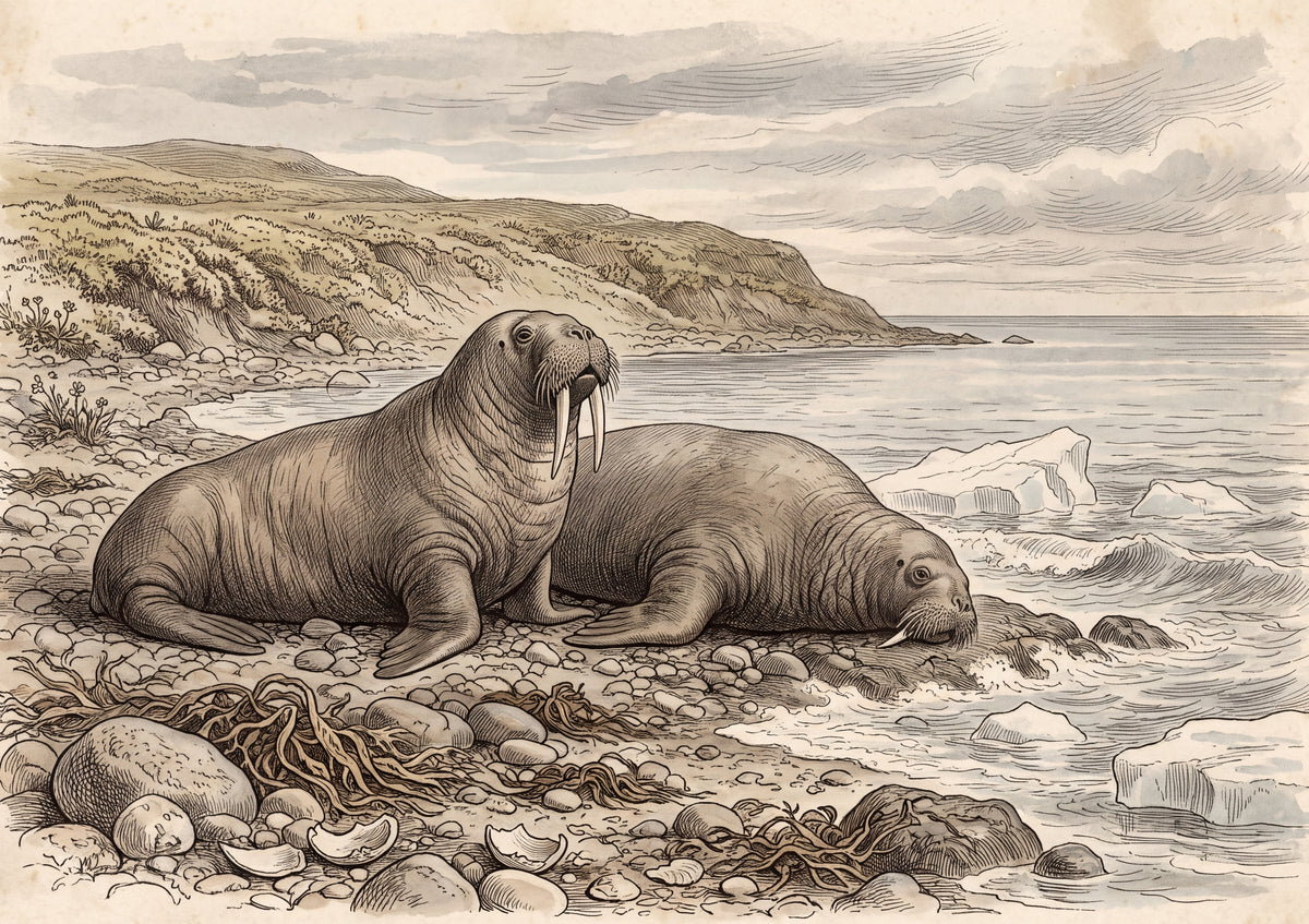 Walrus Pair at the Arctic Shore jigsaw puzzle