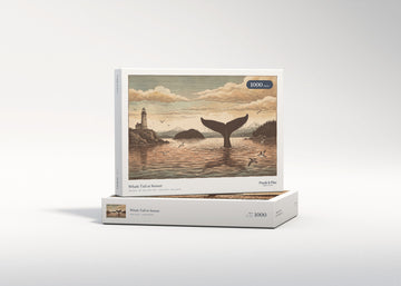 Whale Tail at Sunset jigsaw puzzle - gift box