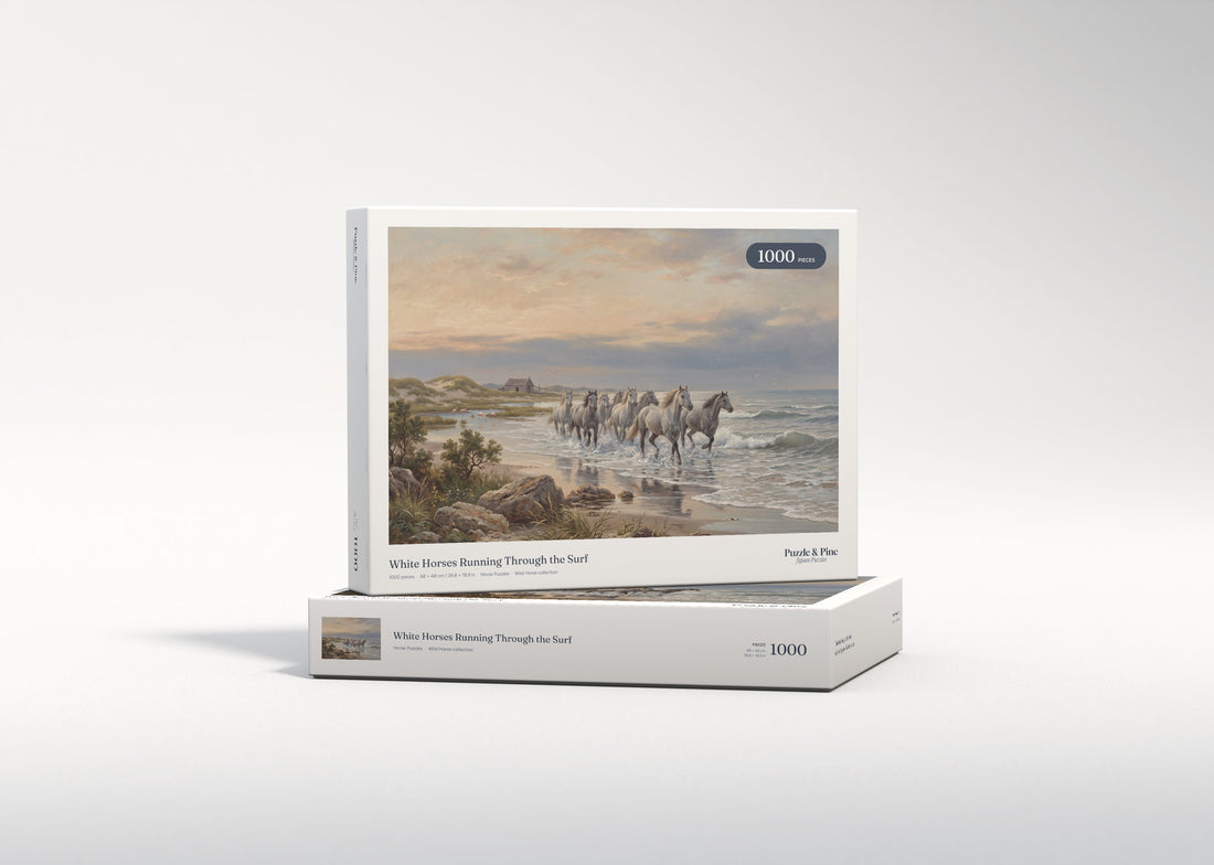 White Horses Running Through the Surf jigsaw puzzle - gift box