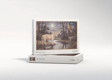 White Tiger at Night jigsaw puzzle - gift box