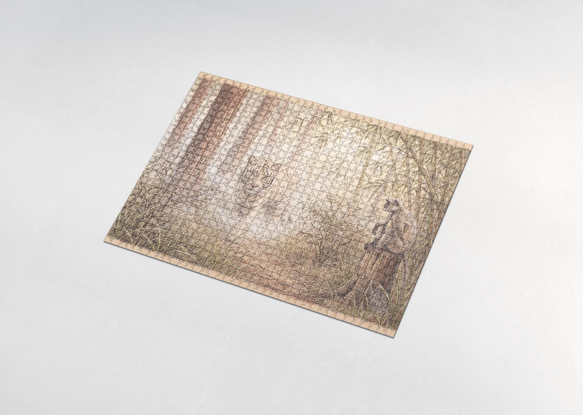 White Tiger Walking Through the Mist jigsaw puzzle - assembled puzzle