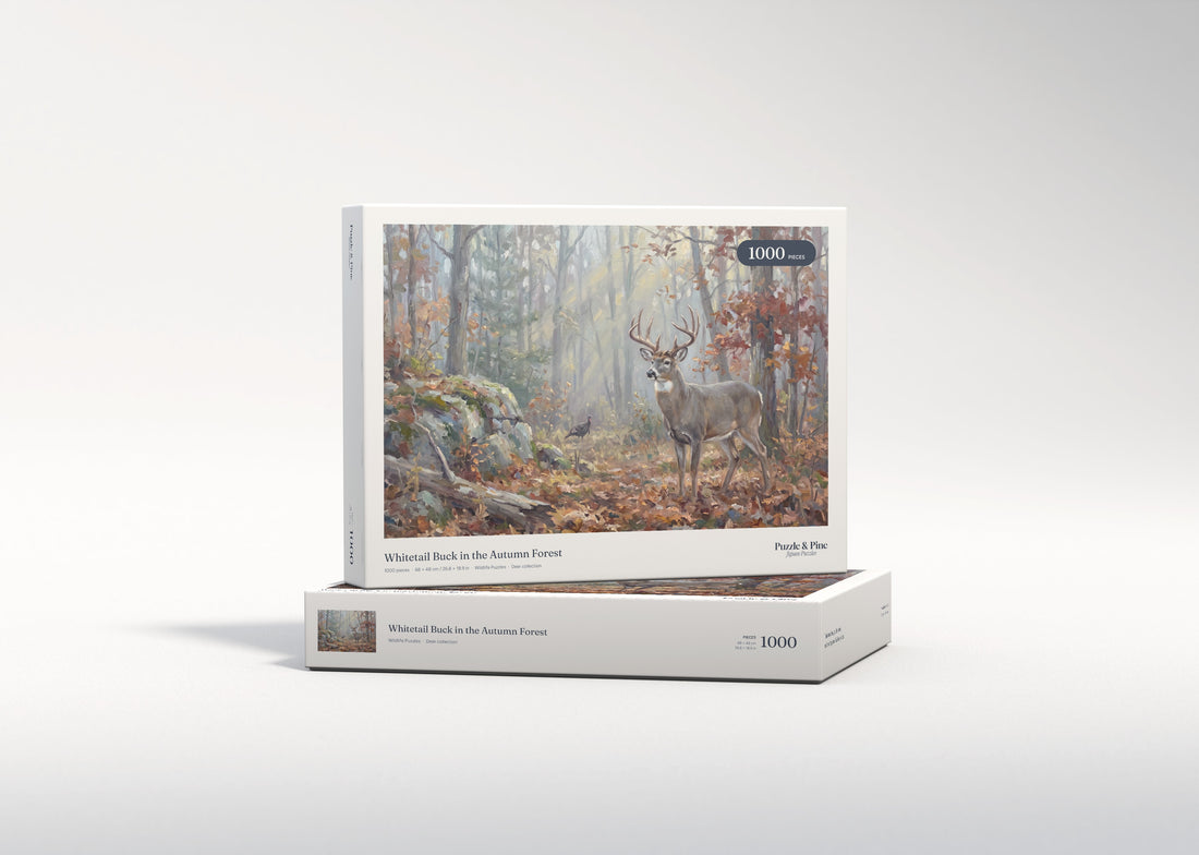 Whitetail Buck in the Autumn Forest jigsaw puzzle - gift box