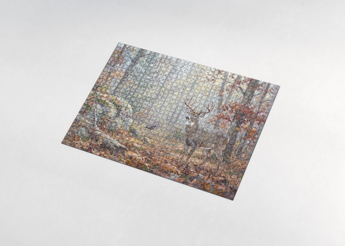 Whitetail Buck in the Autumn Forest jigsaw puzzle - assembled puzzle