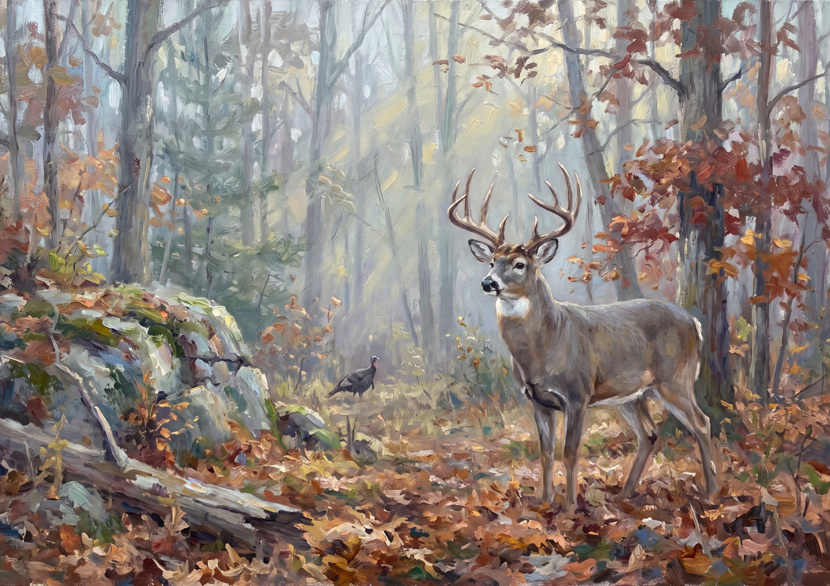 Whitetail Buck in the Autumn Forest jigsaw puzzle