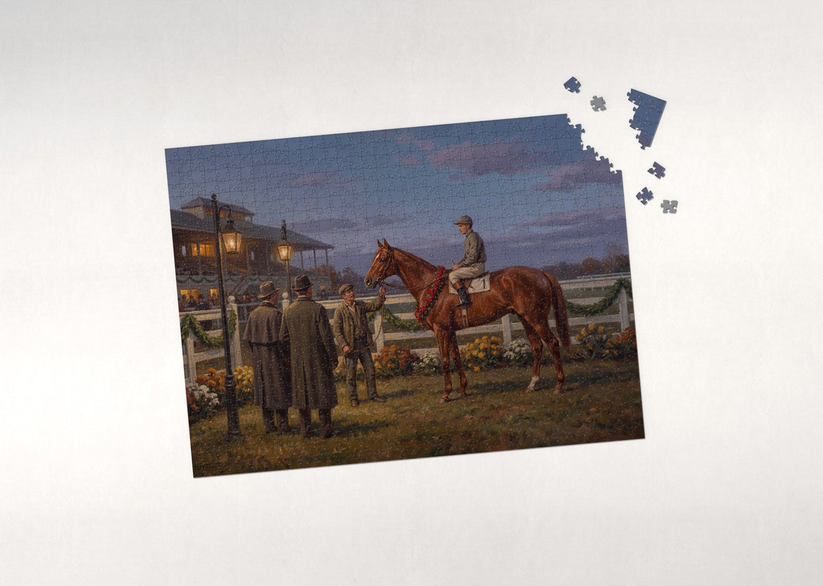 Winner's Circle at Twilight jigsaw puzzle - puzzle with loose pieces