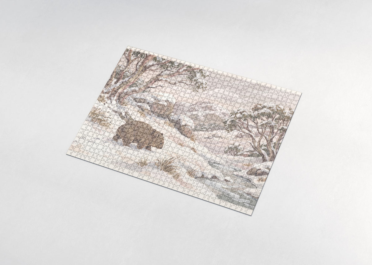 Wombat in the Snowy Highlands jigsaw puzzle - assembled puzzle