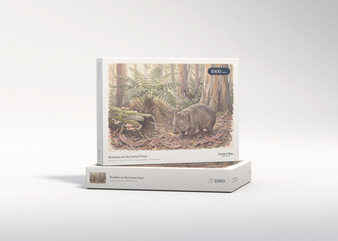 Wombat on the Forest Floor jigsaw puzzle - gift box