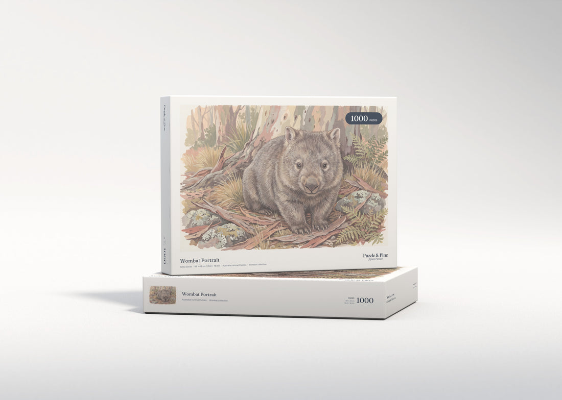 Wombat Portrait jigsaw puzzle - gift box