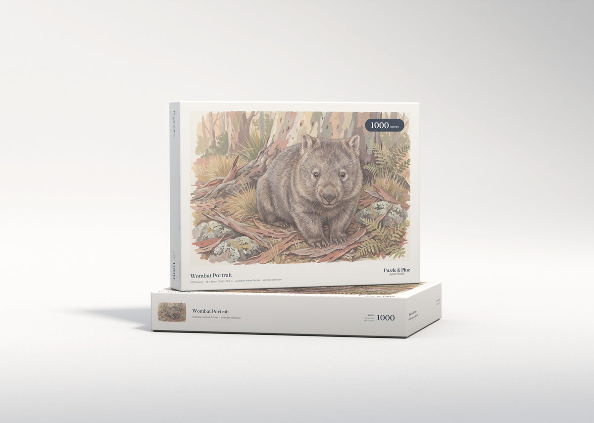 Wombat Portrait jigsaw puzzle - gift box