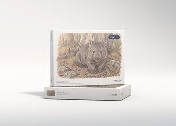 Wombat Portrait jigsaw puzzle - gift box