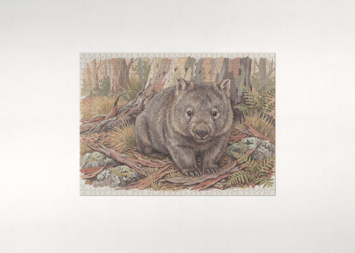 Wombat Portrait jigsaw puzzle - flat puzzle