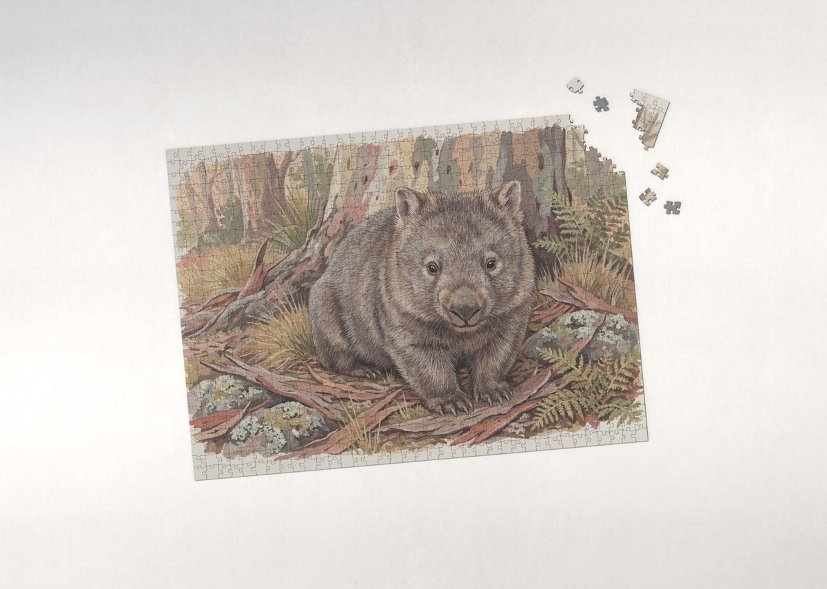 Wombat Portrait jigsaw puzzle - puzzle with loose pieces