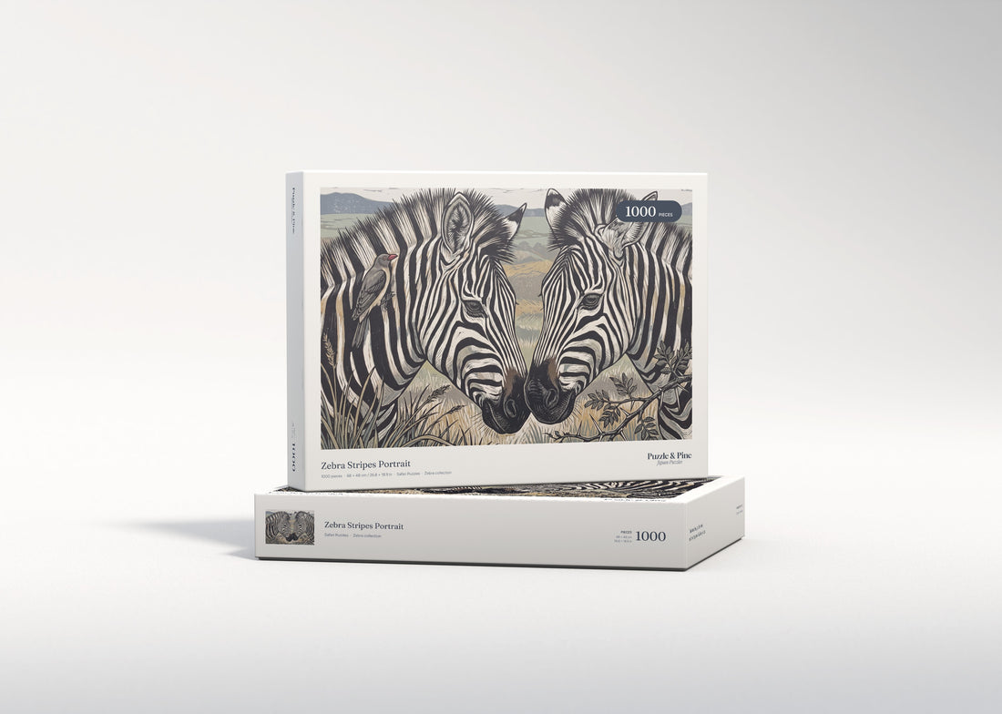 Zebra Stripes Portrait jigsaw puzzle - gift box