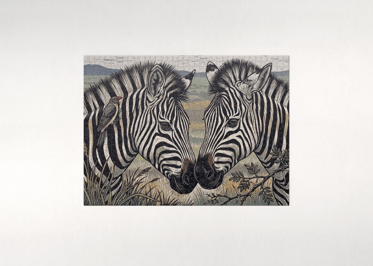 Zebra Stripes Portrait jigsaw puzzle - flat puzzle