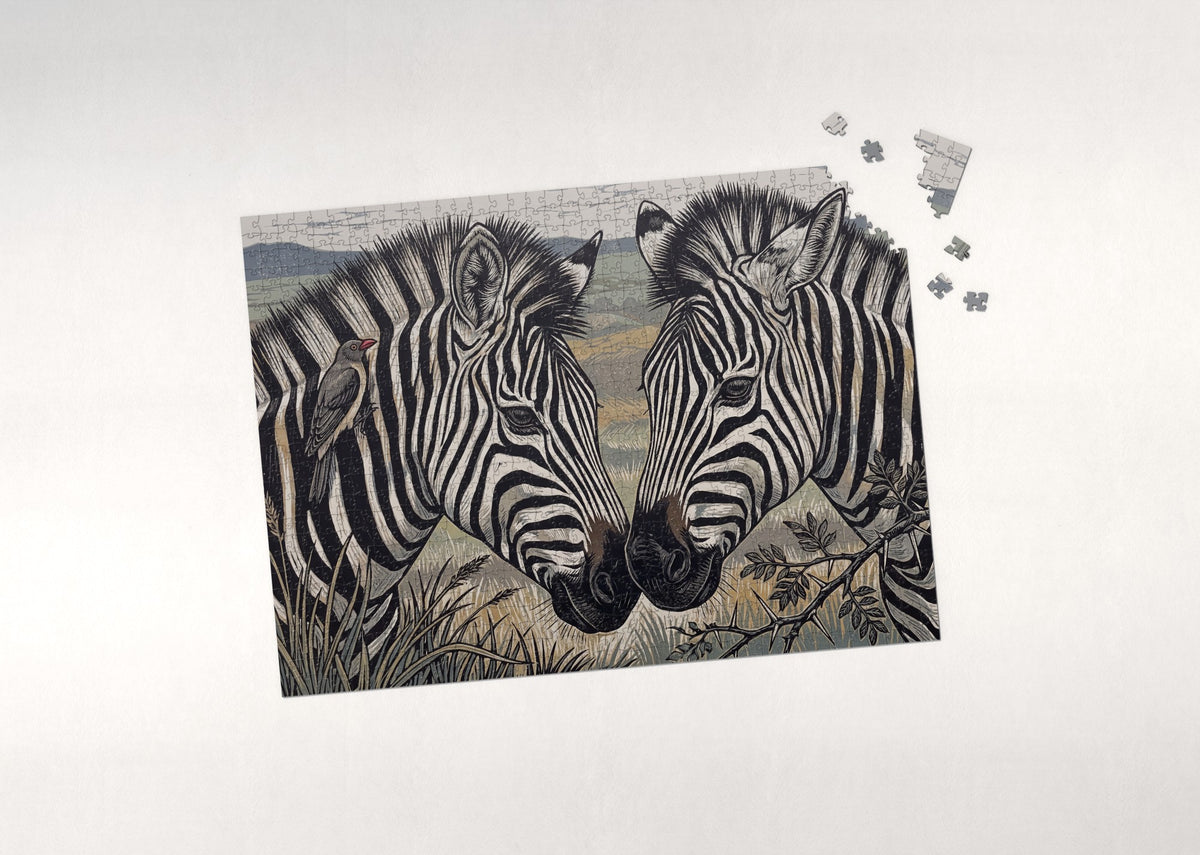 Zebra Stripes Portrait jigsaw puzzle - puzzle with loose pieces